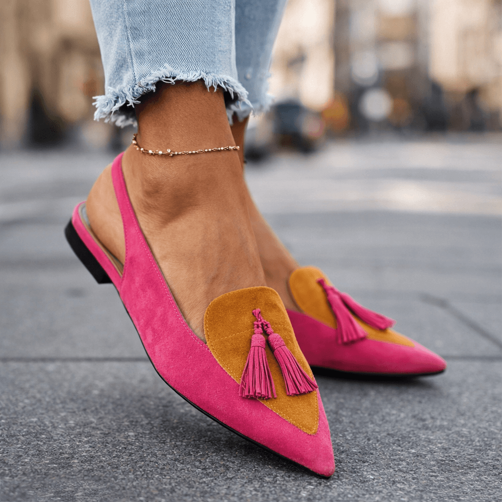 Orange & Leopard Slingback