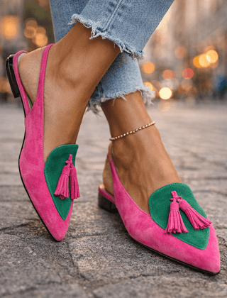 Pink and green