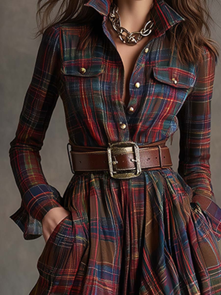 Beatrix | Classic Plaid Shirt Dress