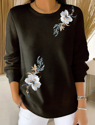 Meyla Floral Long Sleeve Sweater - Nora & Rose Maine, view 2