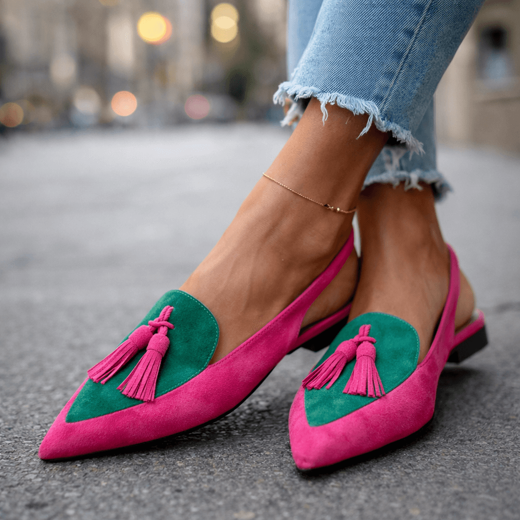 Orange & Leopard Slingback