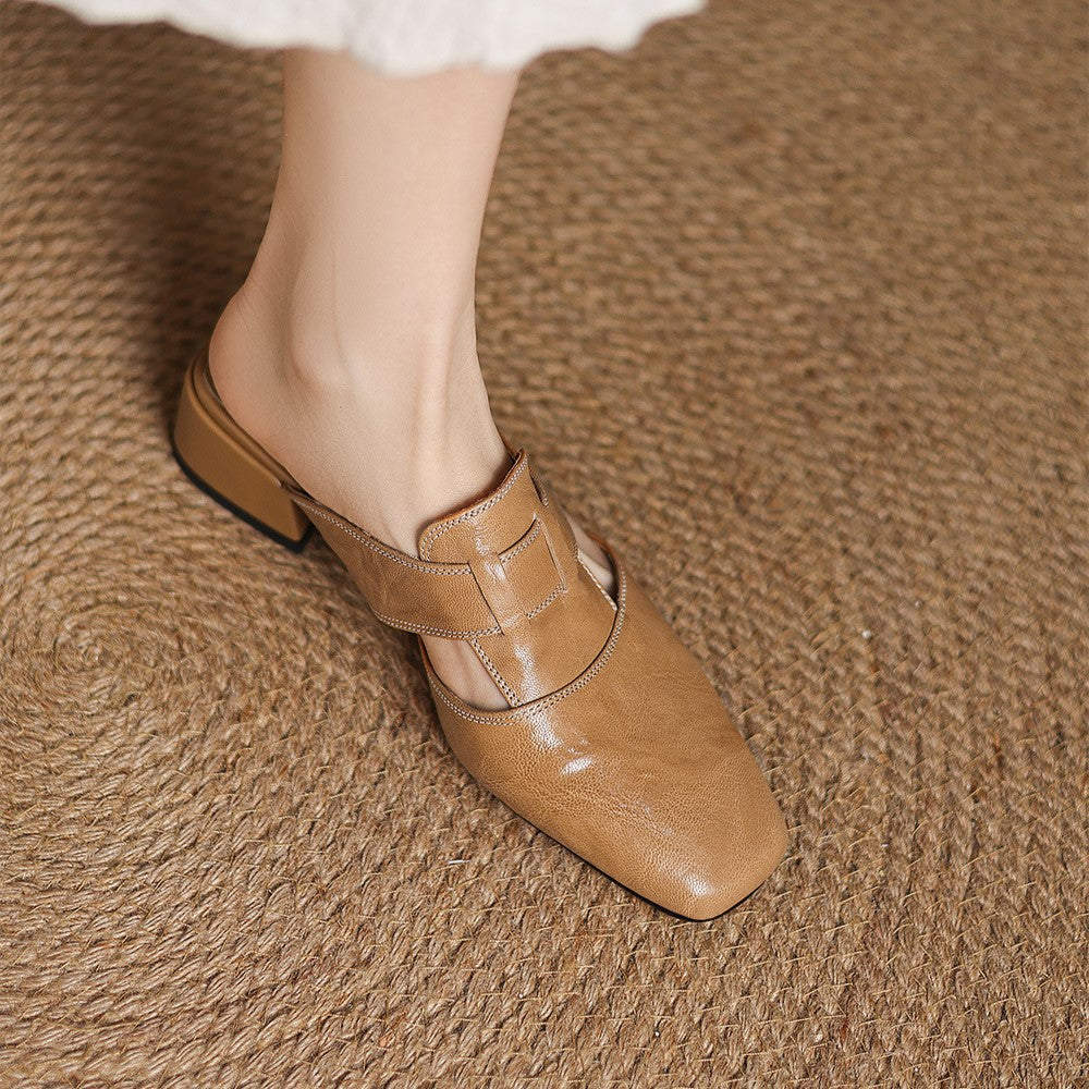 Rosel Square-Toe Soft-Touch Mules