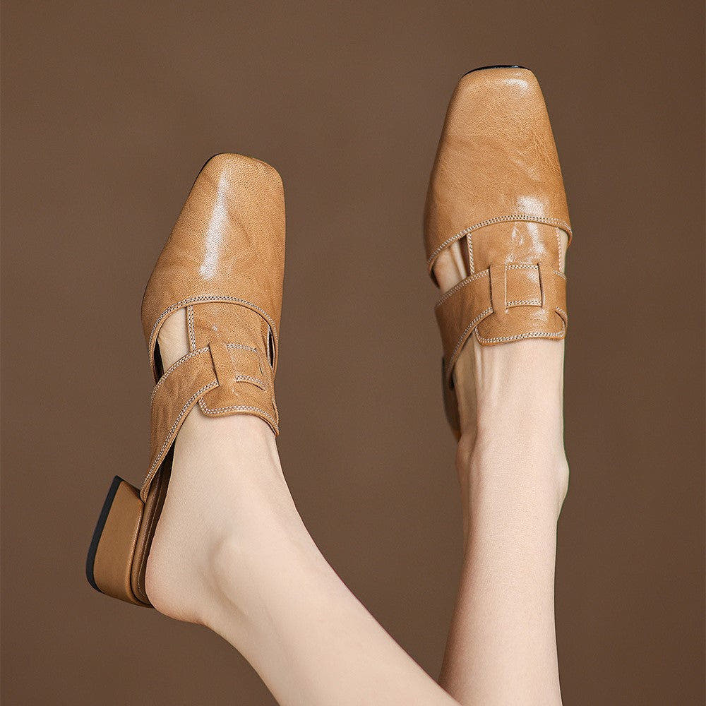 Rosel Square-Toe Soft-Touch Mules