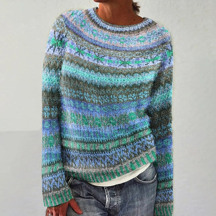 Diane Retro Scandinavian Knitted Sweater - Nora & Rose Maine