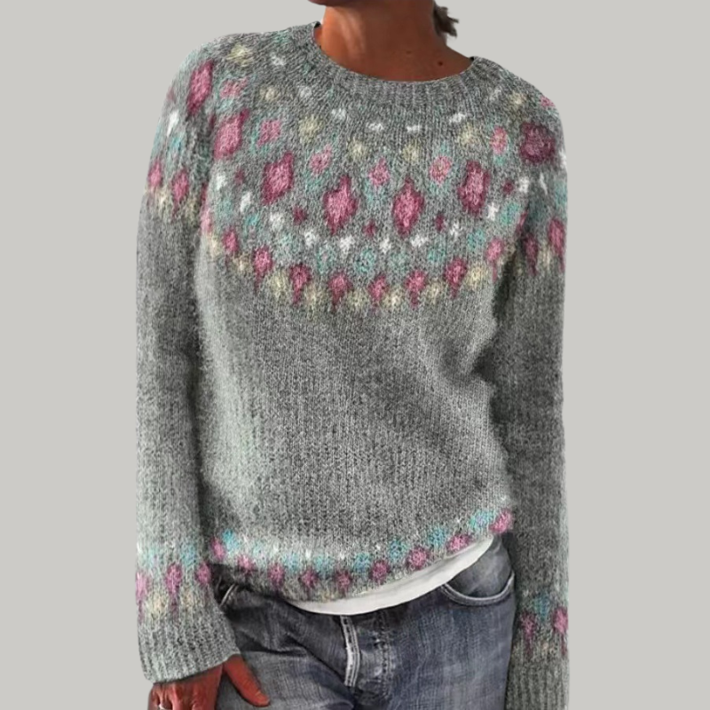 Jocelyn Retro Scandinavian Knitted Sweater - Nora & Rose Maine