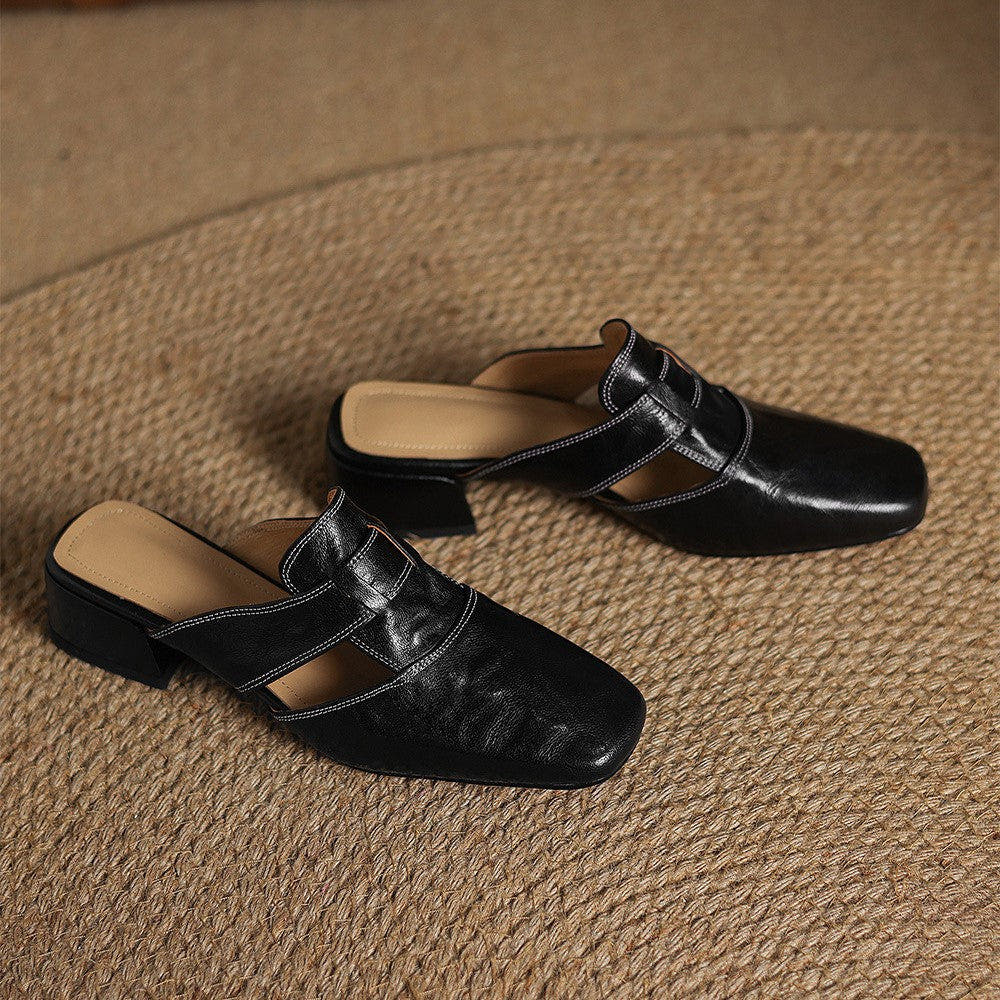 Rosel Square-Toe Soft-Touch Mules
