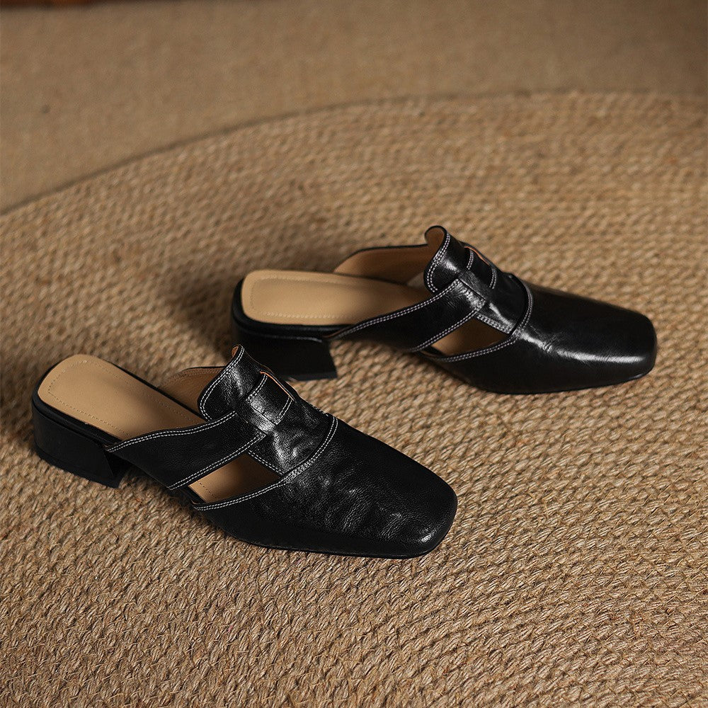 Rosel Square-Toe Soft-Touch Mules