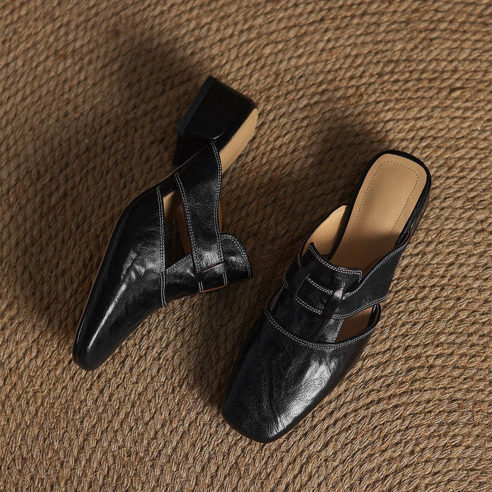 Rosel Square-Toe Soft-Touch Mules