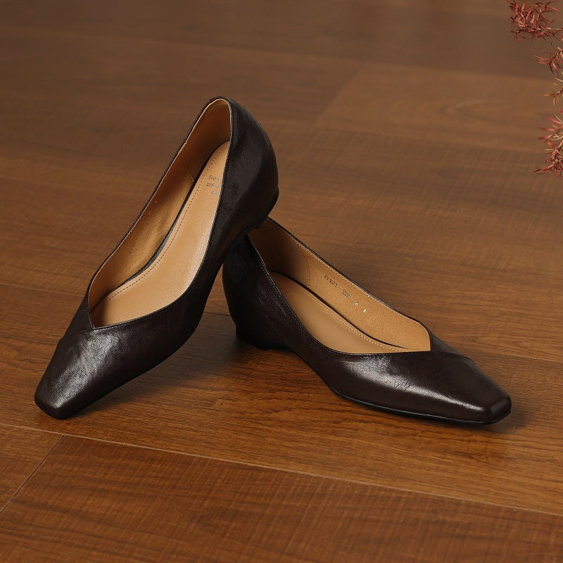 Noémie Square-Toe Soft-Touch Flat