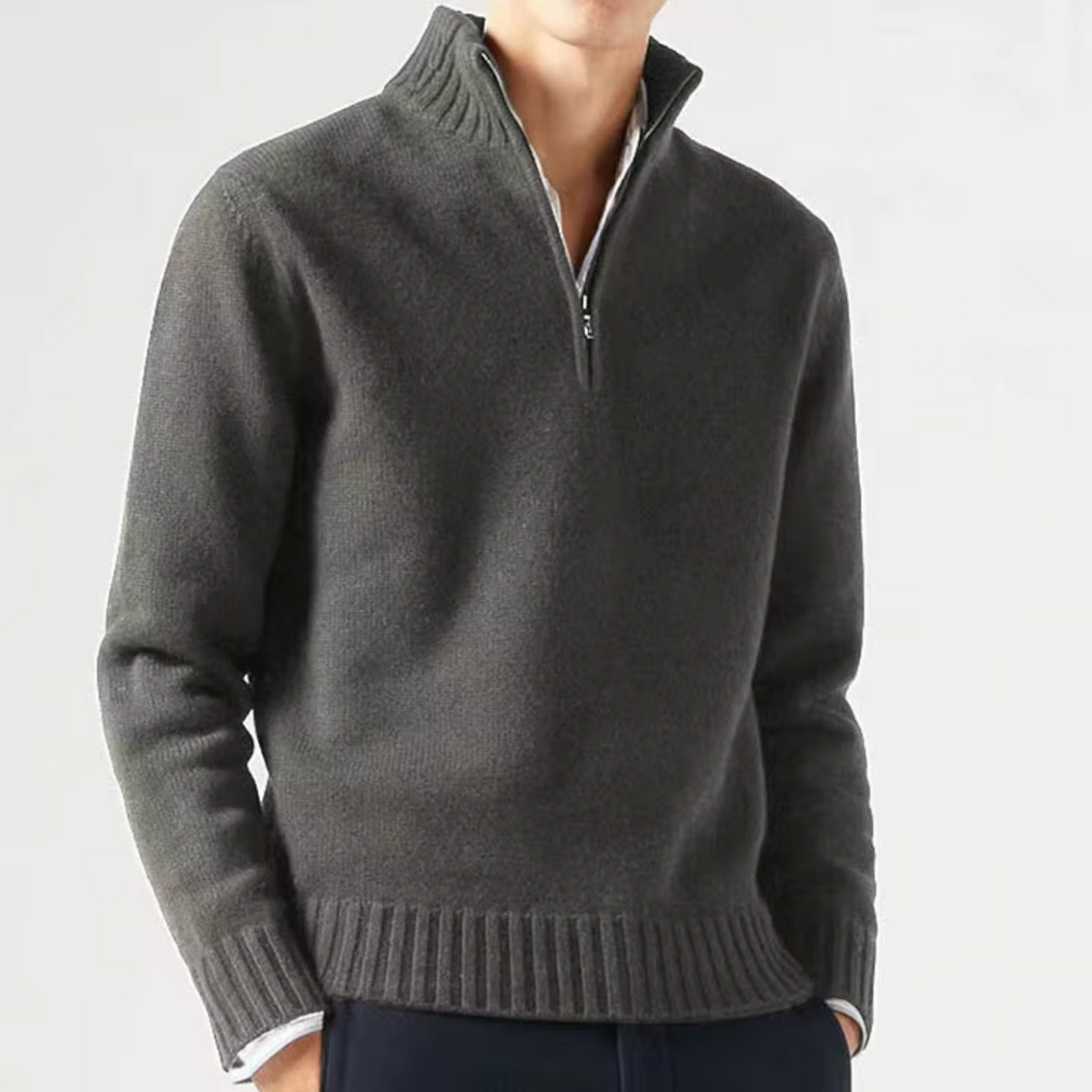 Lucio | Elegant Half Zip Sweater