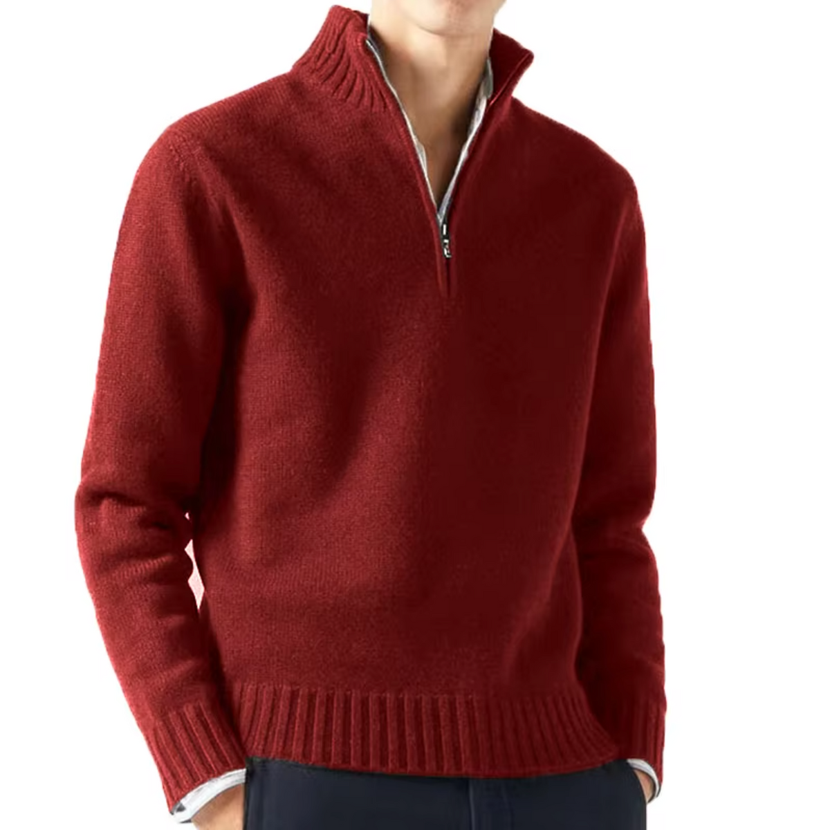 Lucio | Elegant Half Zip Sweater