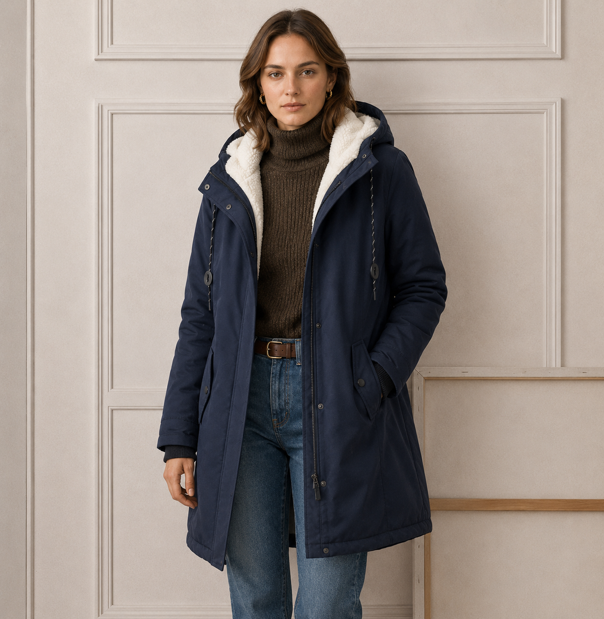 Everest Cozy Hooded Cold Weather Coat - Nora & Rose Maine, view 12