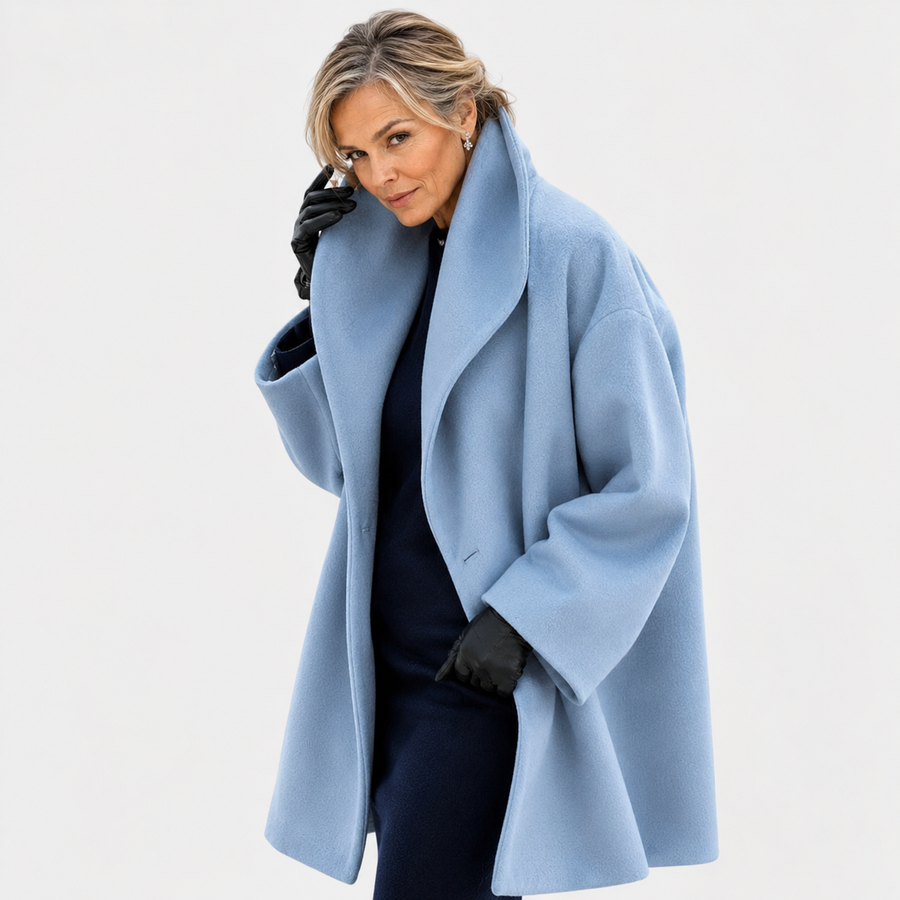 Brigitta Oversized Wide-Collar Winter Coat - Nora & Rose Maine