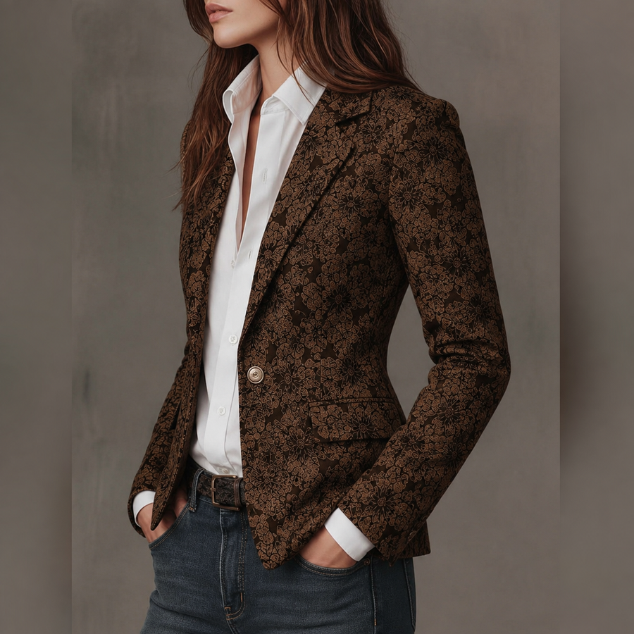 Rosamund Paisley Jacquard Blazer - Nora & Rose Maine, view 2
