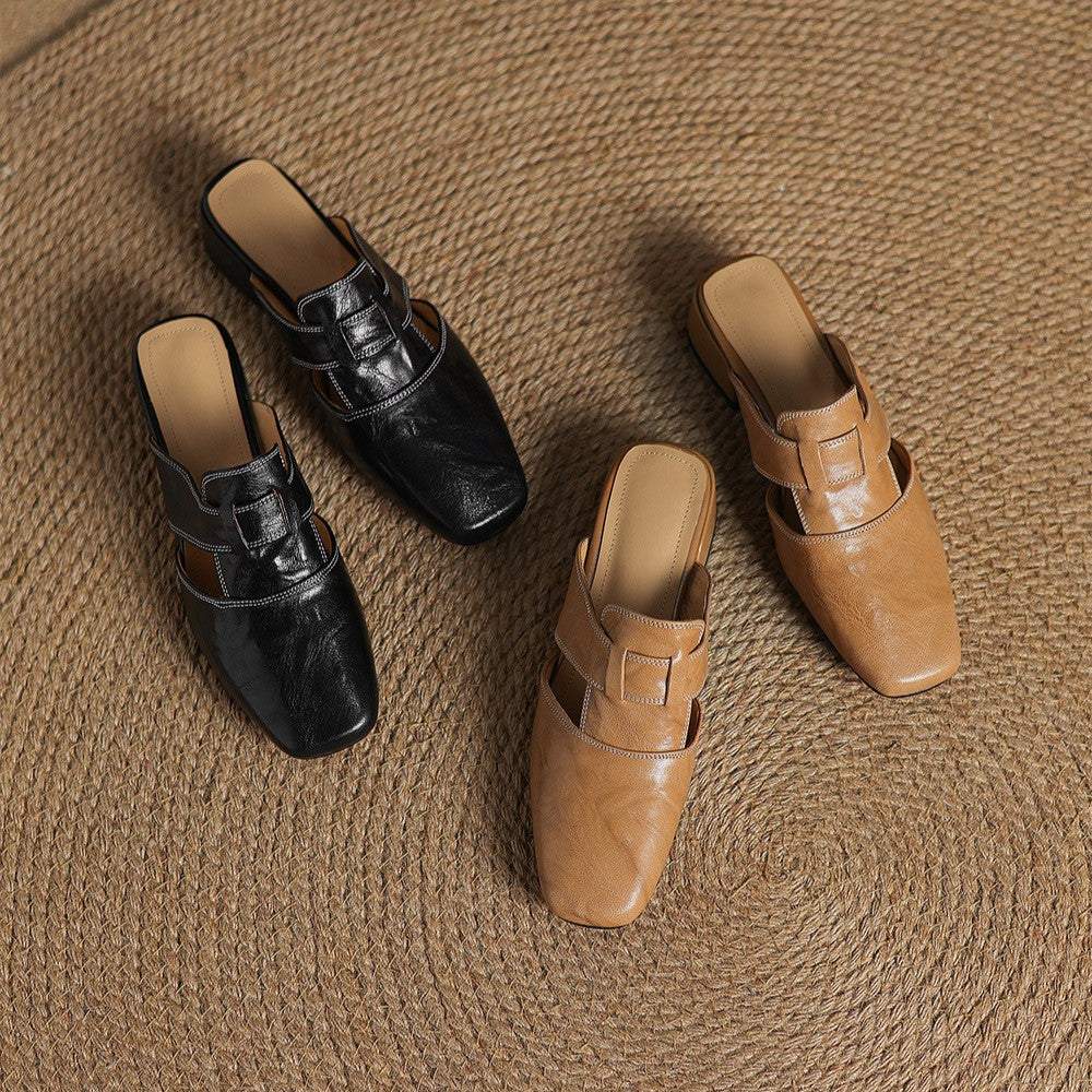 Rosel Square-Toe Soft-Touch Mules