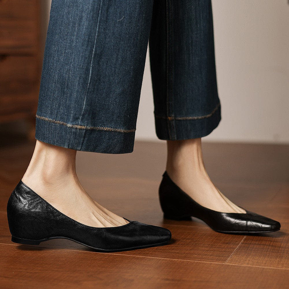 Noémie Square-Toe Soft-Touch Flat