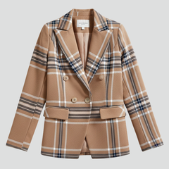 Women’s Blazer with Lapels and Textured Surface - Nora & Rose Maine
