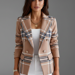 Women’s Blazer with Lapels and Textured Surface - Nora & Rose Maine, view 2