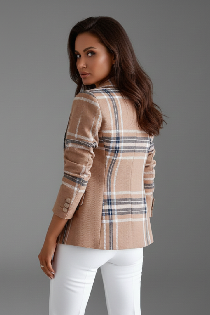 Women’s Blazer with Lapels and Textured Surface - Nora & Rose Maine, view 3