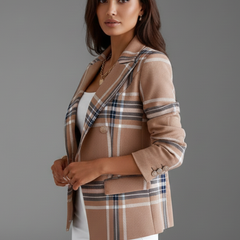 Women’s Blazer with Lapels and Textured Surface - Nora & Rose Maine, view 4
