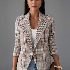 Women’s Blazer with Lapels and Textured Surface - Nora & Rose Maine, view 5