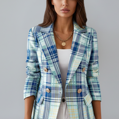 Women’s Blazer with Lapels and Textured Surface - Nora & Rose Maine, view 7