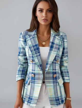 Women’s Blazer with Lapels and Textured Surface - Nora & Rose Maine, view 7