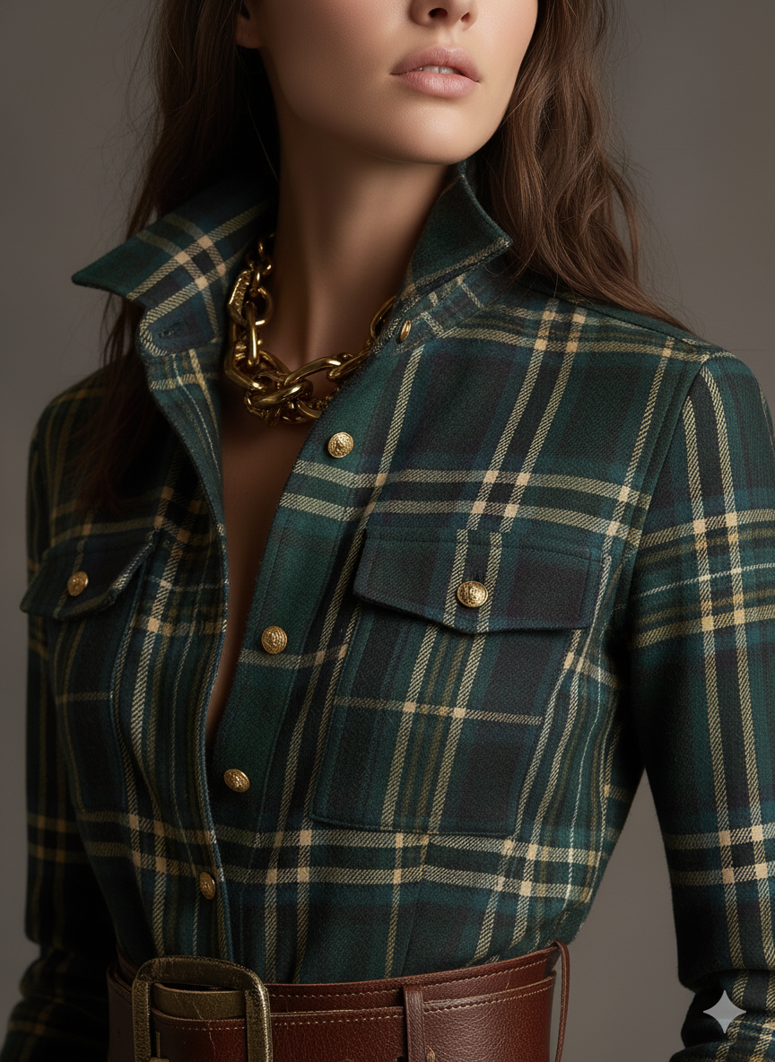Beatrix | Classic Plaid Shirt Dress