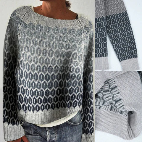 Sanya Retro Scandinavian Knitted Sweater - Nora & Rose Maine, view 3