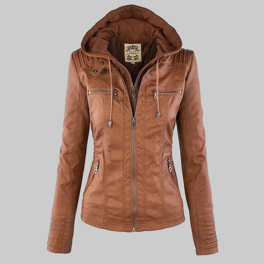 Esmé Hooded Moto Jacket - Nora & Rose Maine