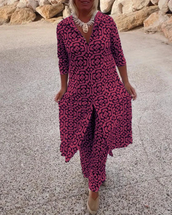 Sara Button-Up Two-Piece Set - Nora & Rose Maine, view 7