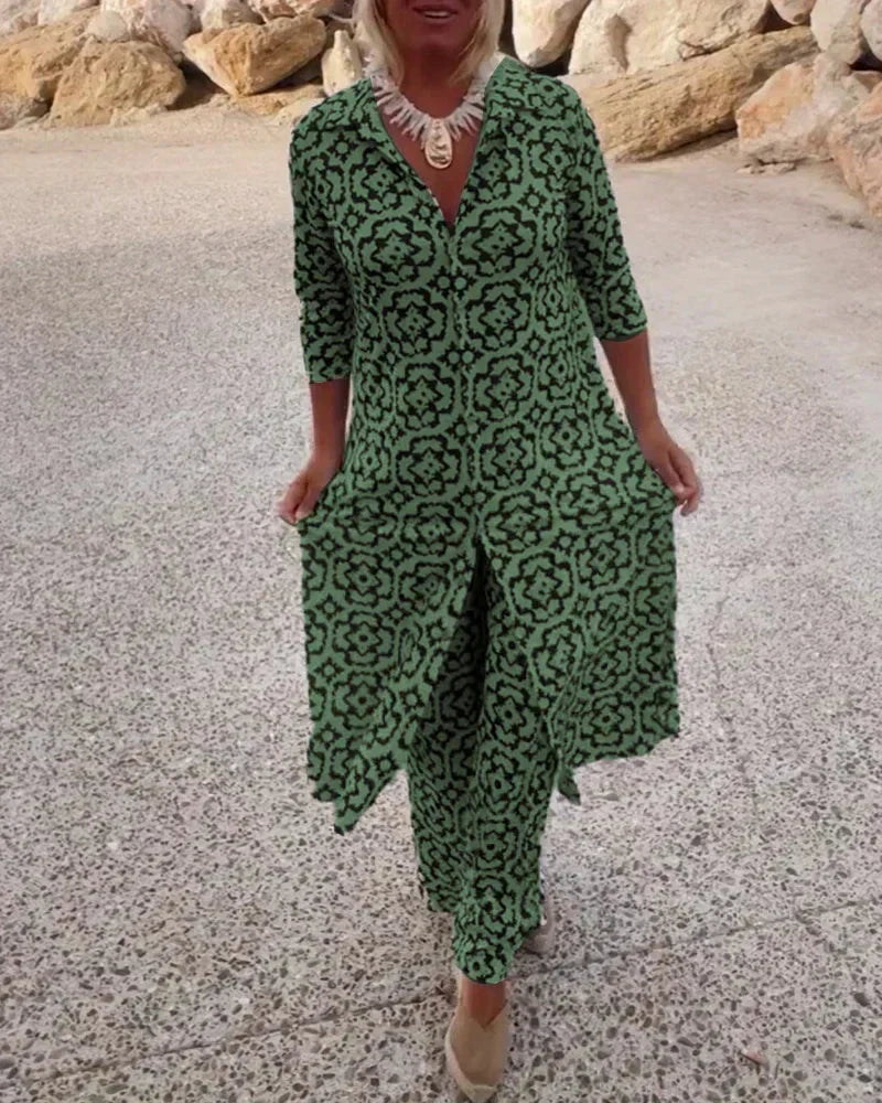 Sara Button-Up Two-Piece Set - Nora & Rose Maine, view 6