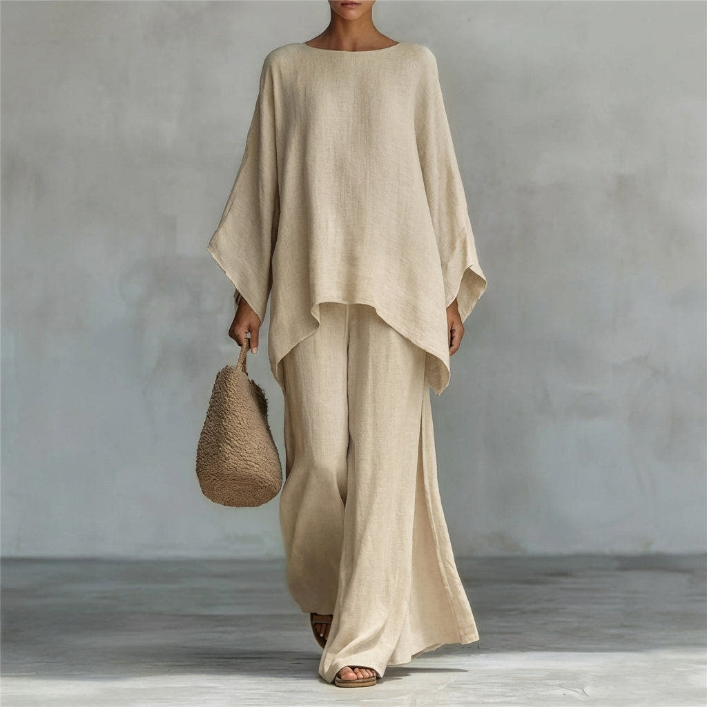 Cristina Two-Piece Set with Long Sleeves and Loose Pants - Nora & Rose Maine, view 3
