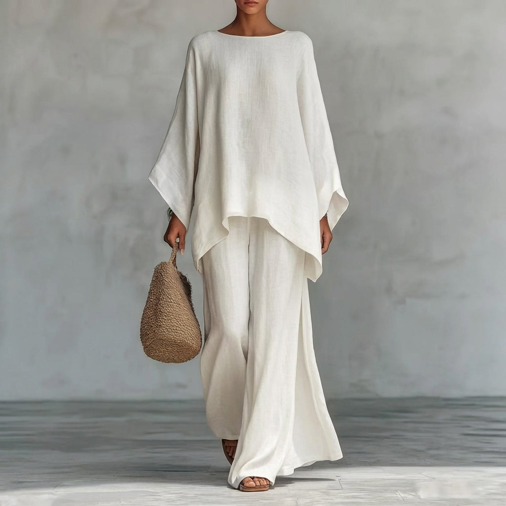 Cristina Two-Piece Set with Long Sleeves and Loose Pants - Nora & Rose Maine, view 2