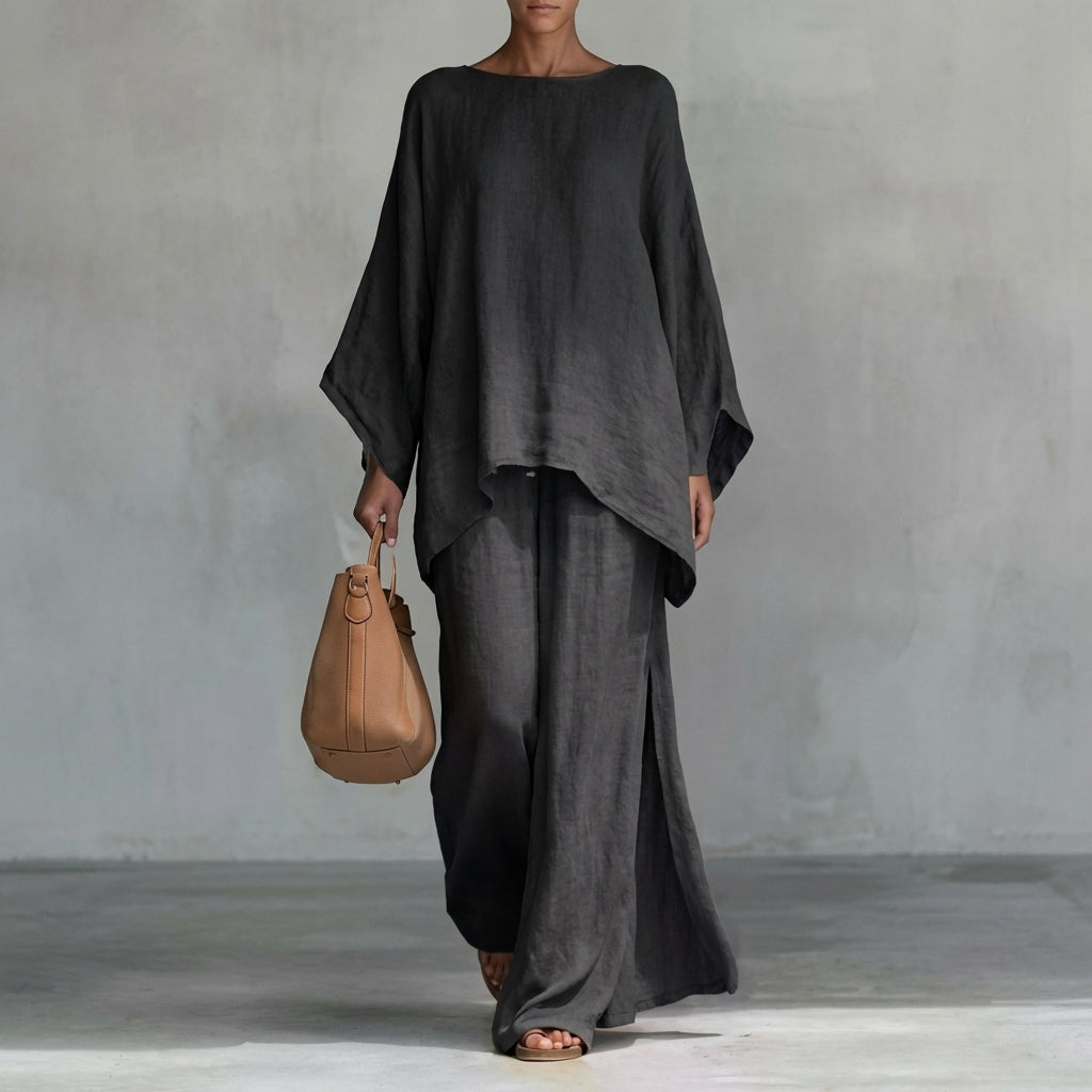 Cristina Two-Piece Set with Long Sleeves and Loose Pants - Nora & Rose Maine, view 5