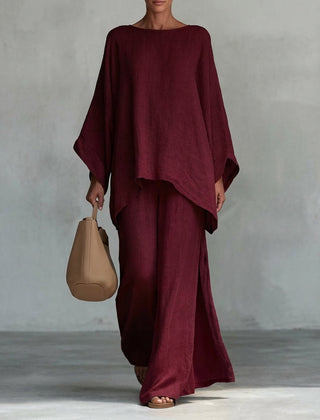 Cristina Two-Piece Set with Long Sleeves and Loose Pants - Nora & Rose Maine, view 4