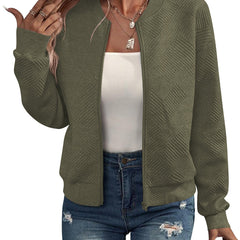Mireya Jacquard Zip-Up Bomber Jacket - Nora & Rose Maine, view 6