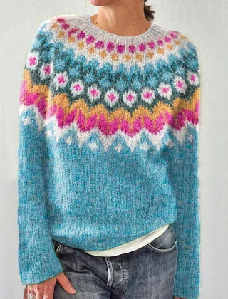 Florence Vibrant Icelandic Knit Sweater - Nora & Rose Maine