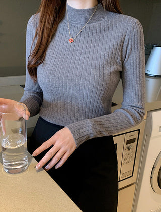 Zayenna Slim Fit Half Turtleneck Knit Top - Nora & Rose Maine, view 6