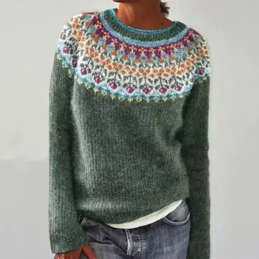 Sarah Retro Scandinavian Knitted Sweater - Nora & Rose Maine