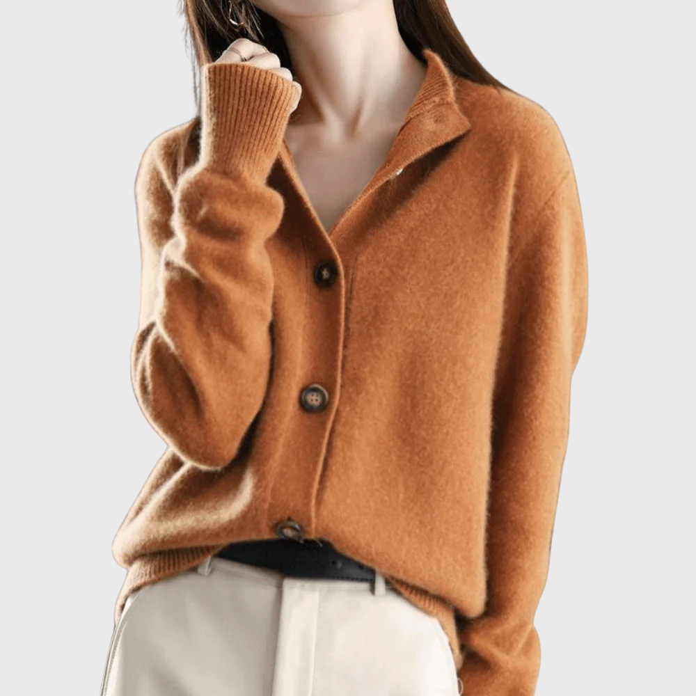Bernadette | Collared Button Knit Cardigan