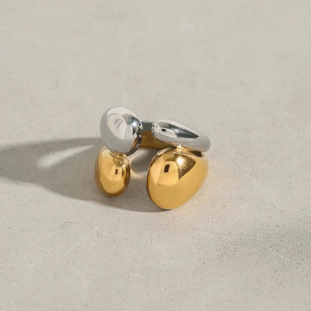 Two Tone Gold Silver Stackable Ring