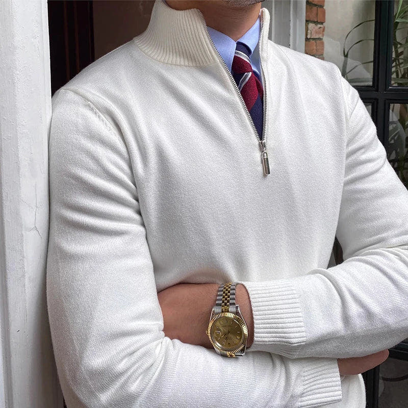 Jevin | Classic Quarter-Zip Sweater