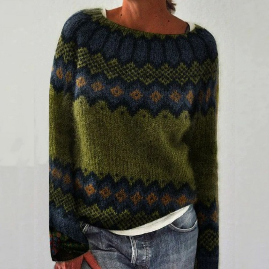 Willow Retro Scandinavian Knitted Sweater - Nora & Rose Maine