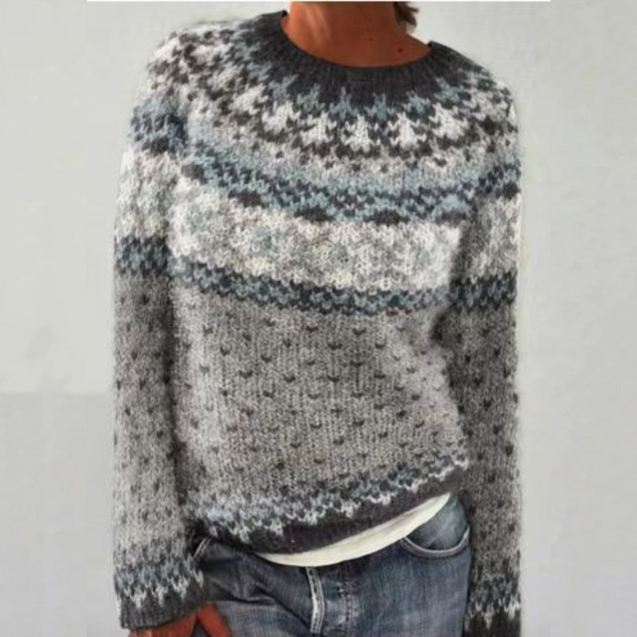 Clara Retro Scandinavian Knitted Sweater - Nora & Rose Maine