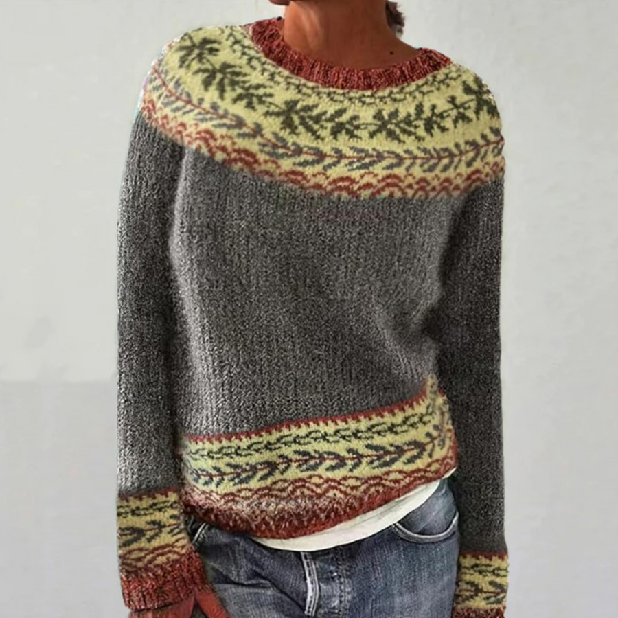Ruby Retro Scandinavian Knitted Sweater - Nora & Rose Maine