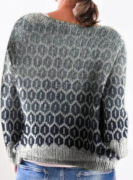 Sanya Retro Scandinavian Knitted Sweater - Nora & Rose Maine, view 2