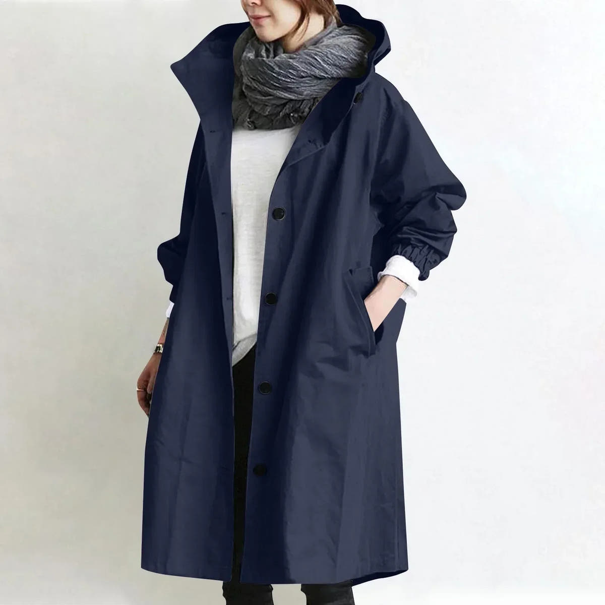 Gisele | Elegant Hooded Trench Coat