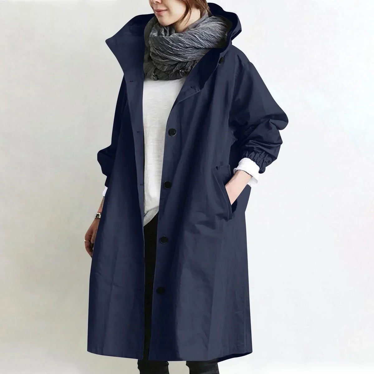 Gisele | Elegant Hooded Trench Coat