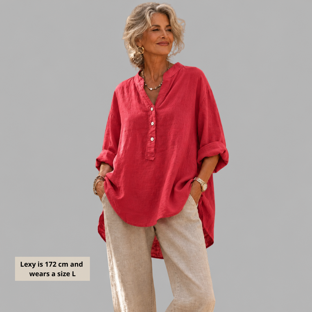 Veronique | Elegant V-Neck Blouse